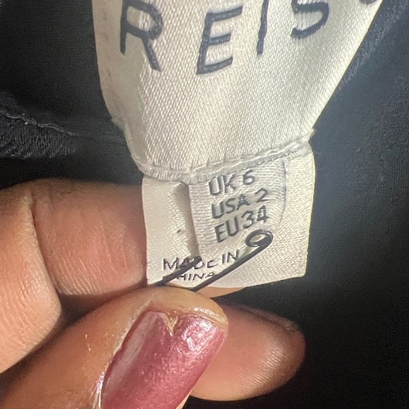 Reiss Asti navy blue pleat detailed bodice sleeveless dress women’s Side 2 - Picture 14 of 15